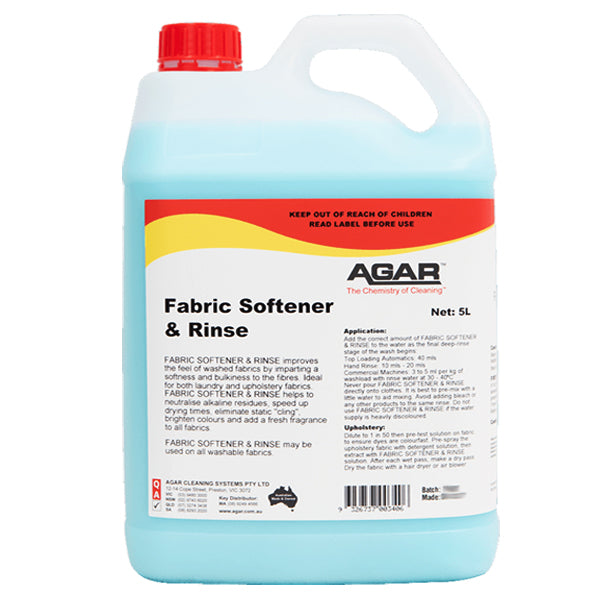Agar | Fabric Softener and Rinse 5Lt | Crystalwhite Cleaning Supplies Melbourne