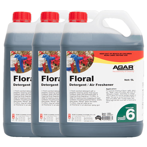 Agar | Floral Detergent and Air Freshener Carton Quantity | Crystalwhite Cleaning Supplies Melbourne