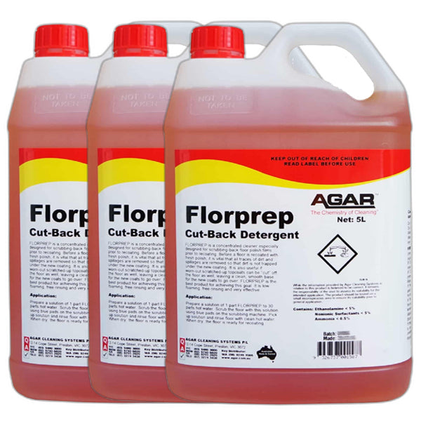 Agar | Florprep Cut Back Detergent Carton Quantity | Crystalwhite Cleaning Supplies Melbourne