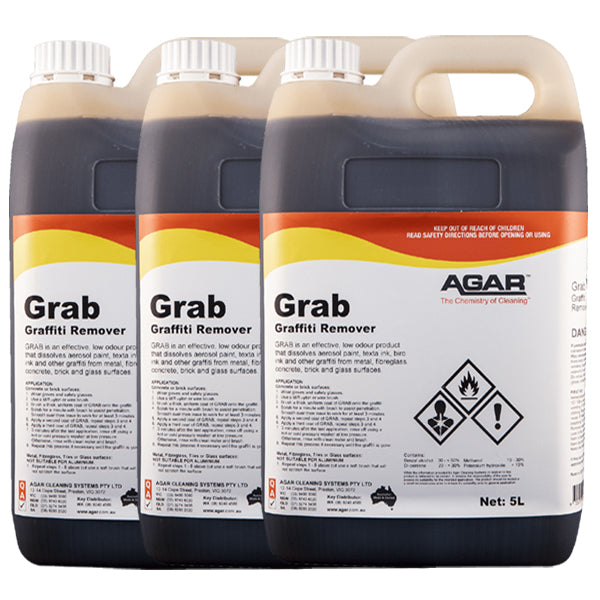 Agar | Grab Graffiti Remover 5Lt Carton Quantity | Crystalwhite Cleaning Supplies Melbourne