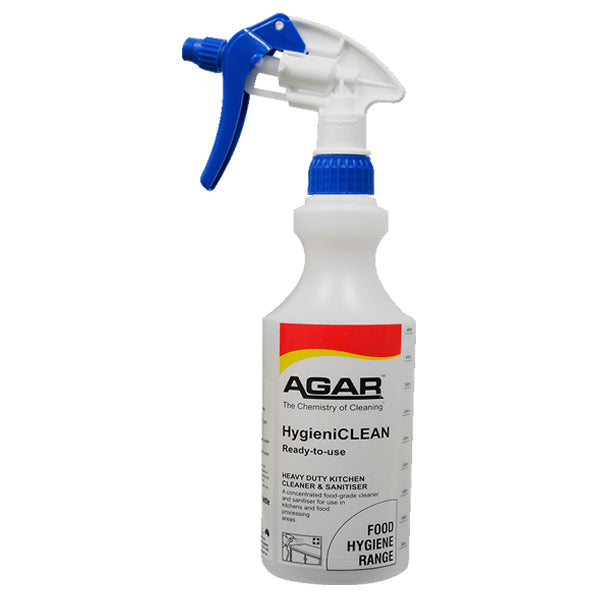 Agar | Hygieni Clean Food Grade Cleaner and Sanitiser 500ml Empty Bottle | Crystalwhite Cleaning Supplies Melbourne