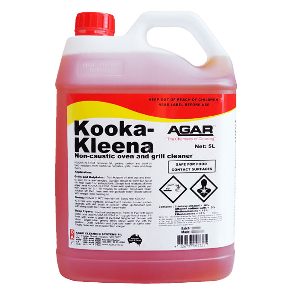 Agar | Kooka-Kleena Non Caustic Oven and Grill Cleaner 5Lt | Crystalwhite Cleaning Supplies Melbourne
