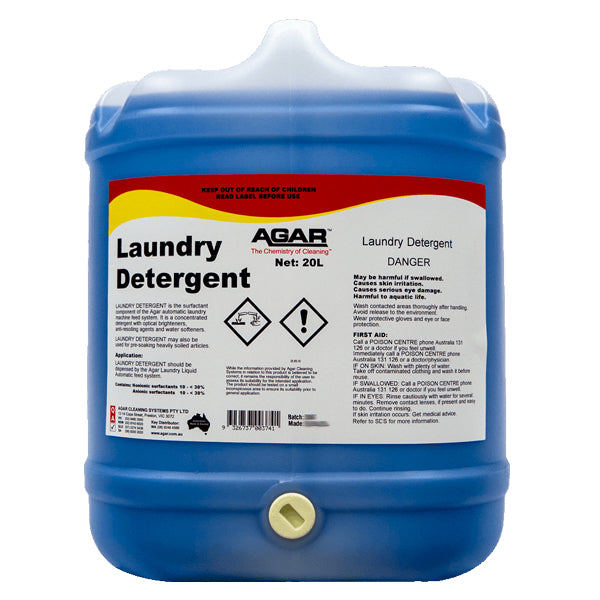 Agar | Laundry Detergnt 20Lt | Crystalwhite Cleaning Supplies Melbourne