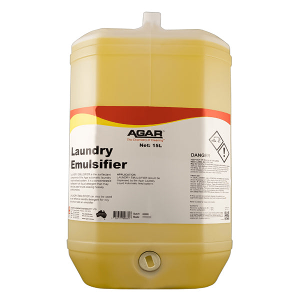 Agar | Laundry Emulsifier Liquid Detergent 15Lt | Crystalwhite Cleaning Supplies Melbourne