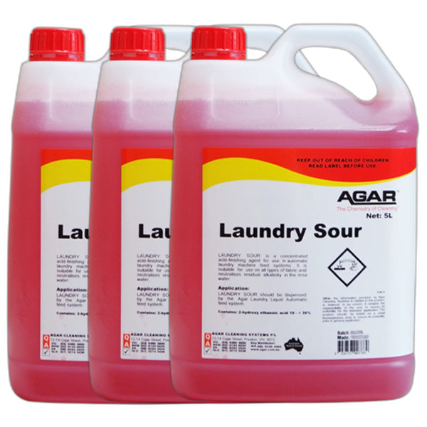 Agar | Laundry Sour Acid-Washing Agent 5Lt Carton Quantity | Crystalwhite Cleaning Supplies Melbourne