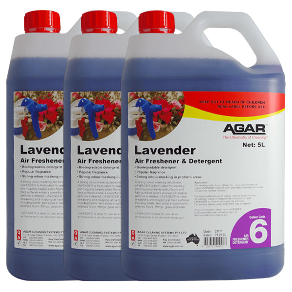 Agar | Lavender Detergent and Air Freshener Carton Quantity | Crystalwhite Cleaning Supplies Melbourne