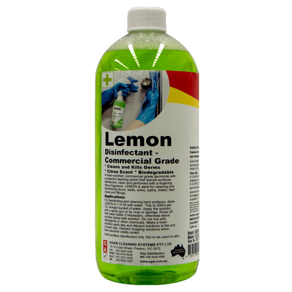 Agar | Lemon 1Lt Commercial Disinfectant | Crystalwhite Cleaning Melbourne