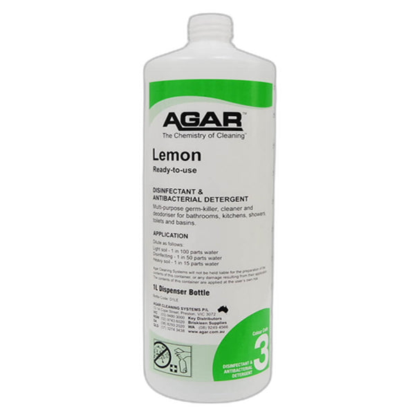 Agar | Lemon Commercial Disinfectant  750ml Empty Bottle | Crystalwhite Cleaning Melbourne