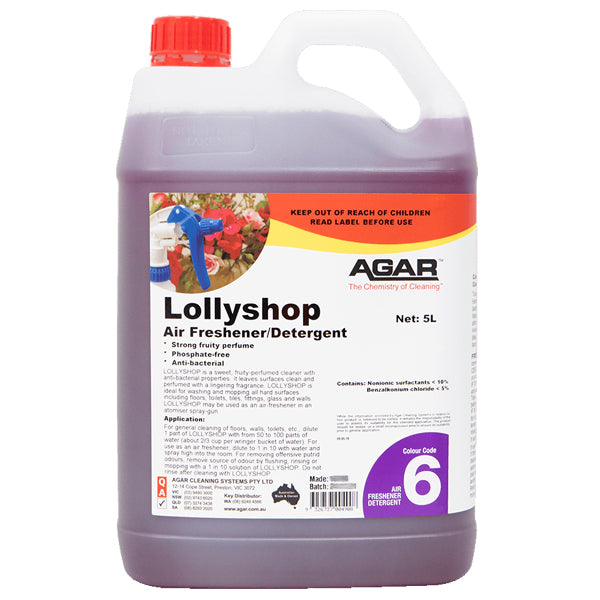 Agar | Lollyshop Detergent and Air Freshener Lt | Crystalwhite Cleaning Supplies Melbourne