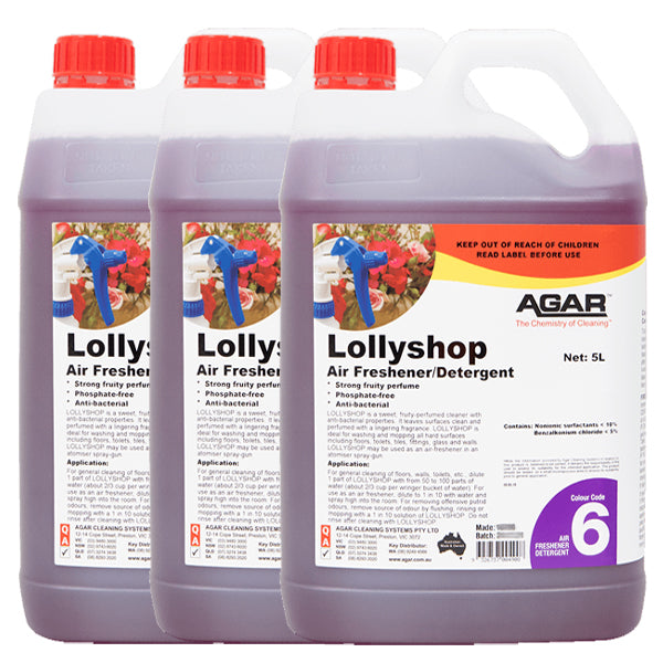 Agar | Lollyshop Detergent and Air Freshener Carton Quantity | Crystalwhite Cleaning Supplies Melbourne