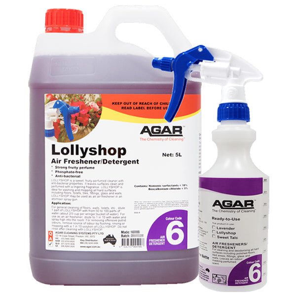 Agar | Lollyshop Detergent and Air Freshener Group | Crystalwhite Cleaning Supplies Melbourne