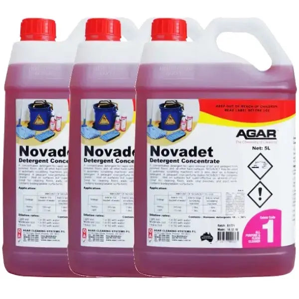 Agar | Novadet 5Lt Concentrated Detergent | Crystalwhite Cleaning Supplies Melbourne