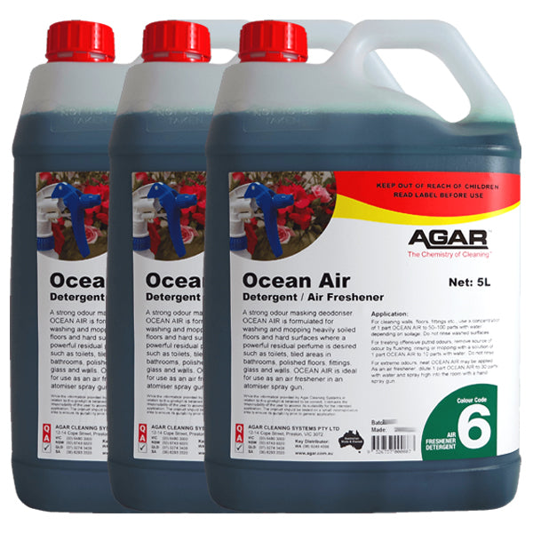 Agar | Ocean Air Detergent and Air Freshener Carton Quantity | Crystalwhite Cleaning Supplies Melbourne