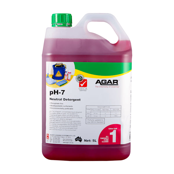 Agar | pH-7 5Lt Neutral Detergent | Crystalwhite Cleaning Supplies Melbourne