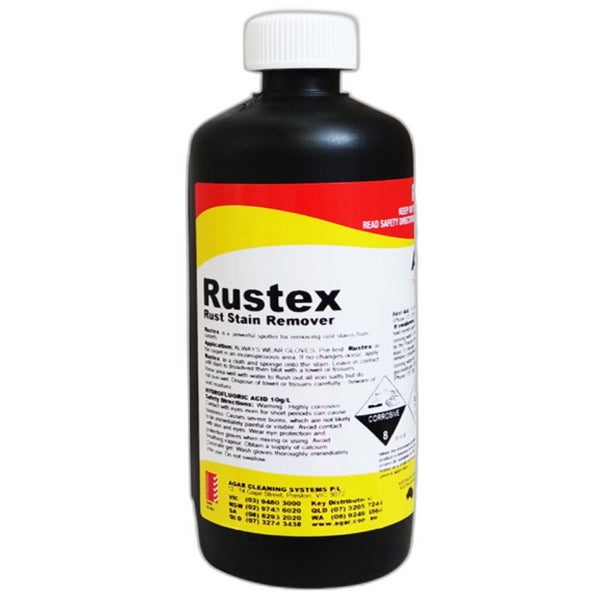 Agar | Rustex Rust Stain Remover 500ml | Crystalwhite Cleaning Supplies Melbourne