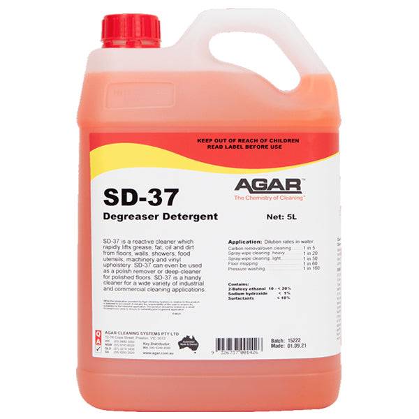 Agar | SD-37 Degreaser Detergent | Crystalwhite Cleaning Supplies Melbourne