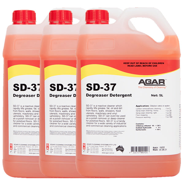 Agar | SD-37 Degreaser Detergent Carton Quantity | Crystalwhite Cleaning Supplies Melbourne