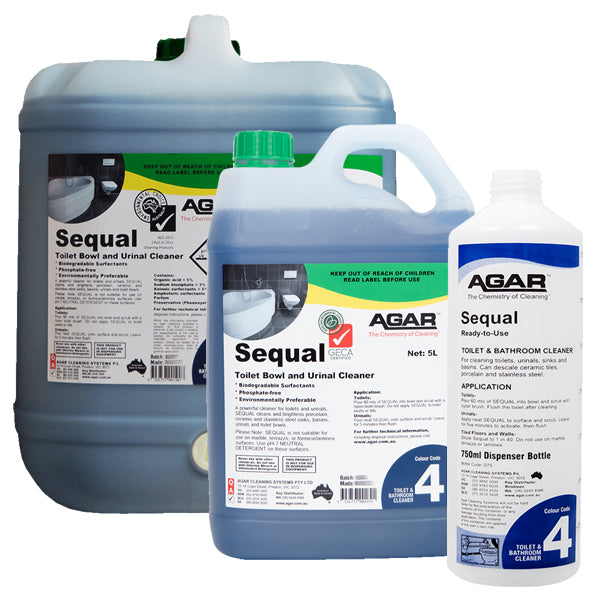 Agar | Sequal Washroom Cleaner Group | Crystalwhite Cleaning Supplies Melbourne