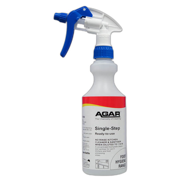 Agar | Single Step Sanitiser and Cleaner 500ml Empty Bottle | Crystalwhite Cleaning Supplies Melbourne