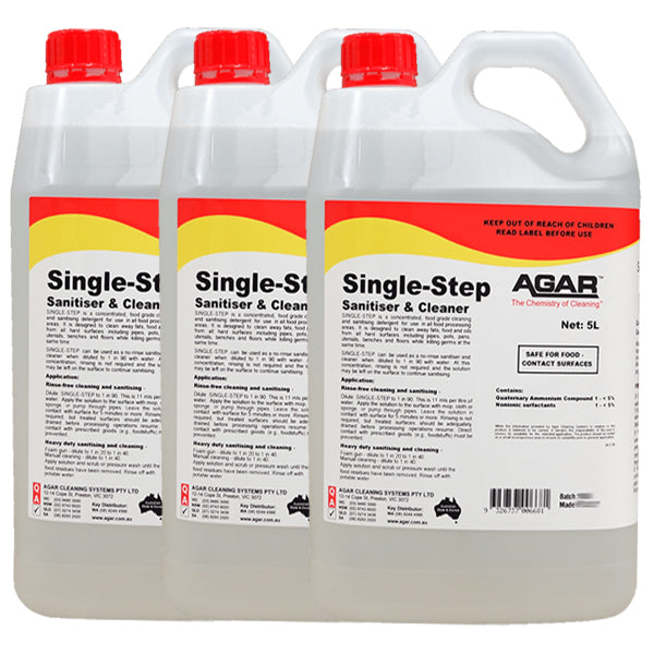 Agar | Single Step Sanitiser and Cleaner Carton Quantity | Crystalwhite Cleaning Supplies Melbourne