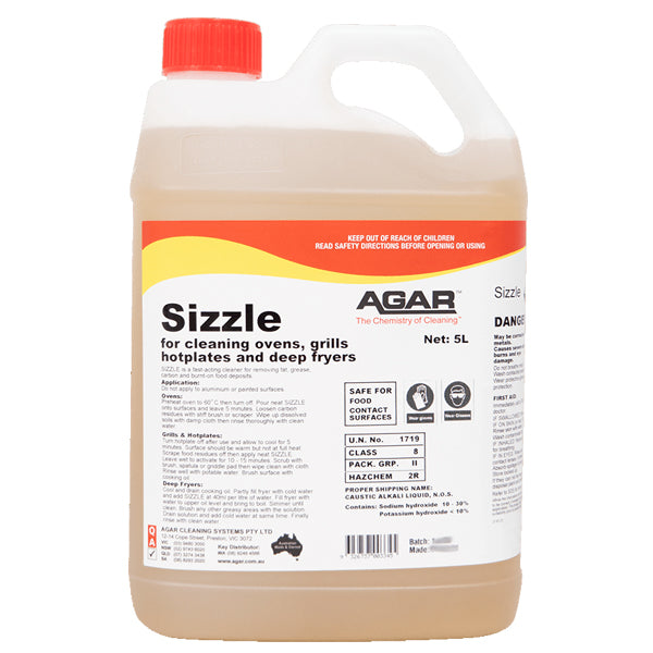 Agar | Sizzle Oven and Grill Cleaner 5Lt | Crystalwhite Cleaning Supplies Melbourne