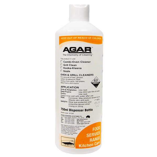 Agar | Sizzle Oven and Grill Cleaner 750ml | Crystalwhite Cleaning Supplies Melbourne
