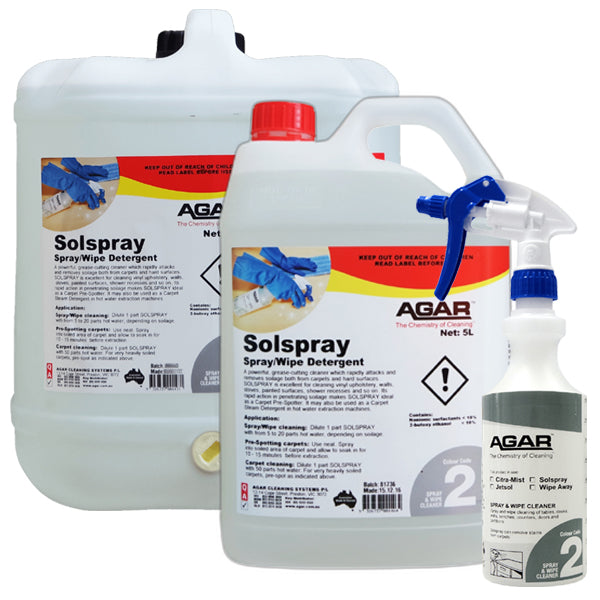agar | Agar Solspray Spray and Wipe Detergent Group | Crystalwhite Cleaning Supplies Melbourne