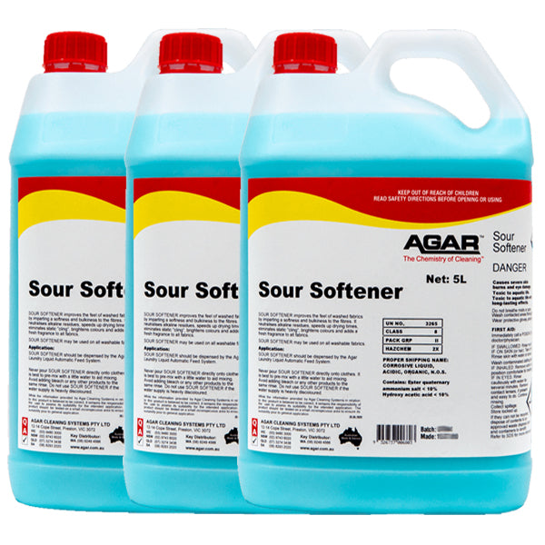 Agar | Laundry Sour Softener 5Lt Carton Quantity | Crystalwhite Cleaning Supplies Melbourne