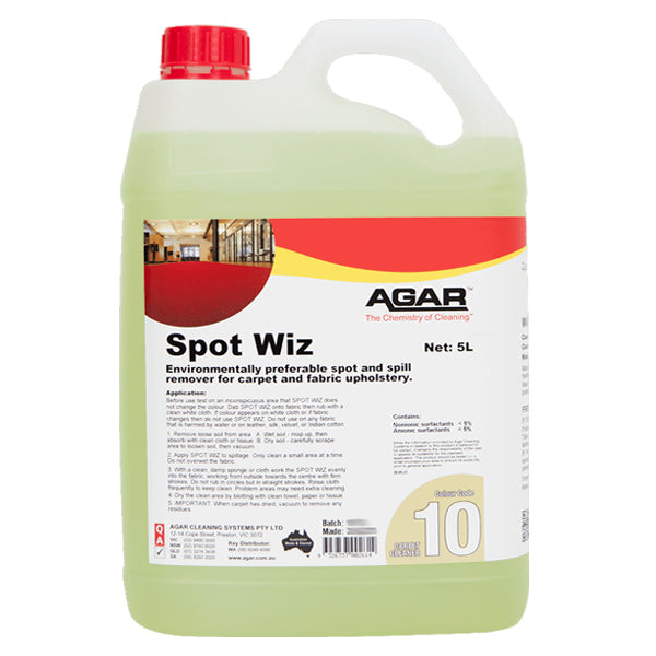 Agar | Spot Wiz Carpet_Prespray 5Lt | Crystalwhite Cleaning Supplies Melbourne