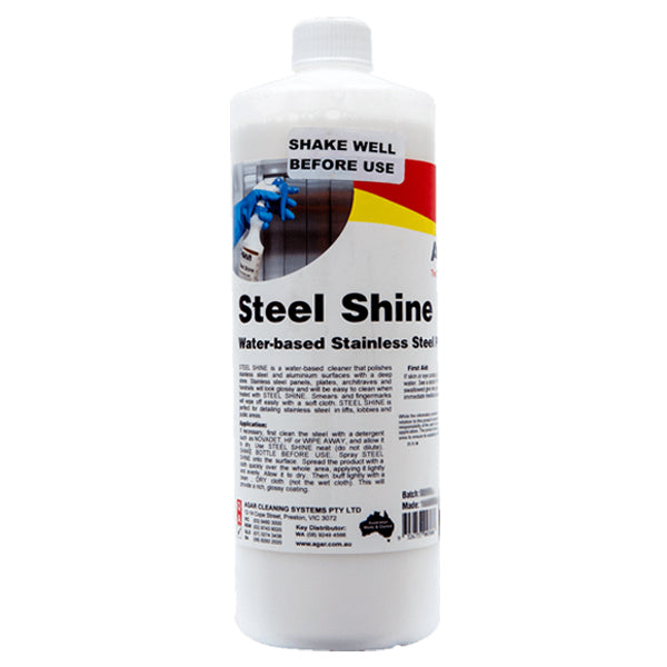 Agar | Steel Shine 1Lt | Crystalwhite Cleaning Supplies Melbourne