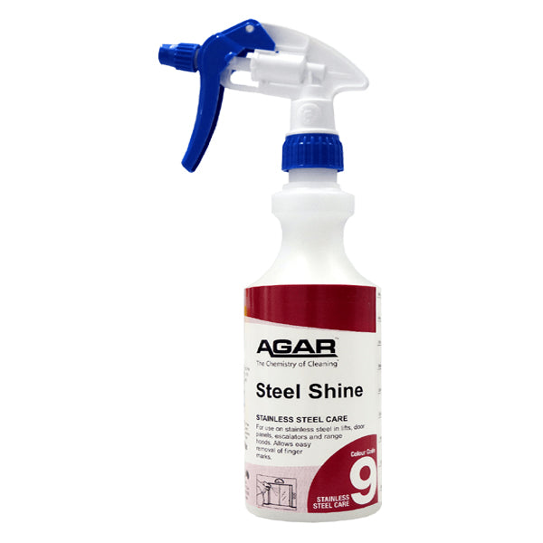 Agar | Steel Shine 500ml Empty Bottle | Crystalwhite Cleaning Supplies Melbourne