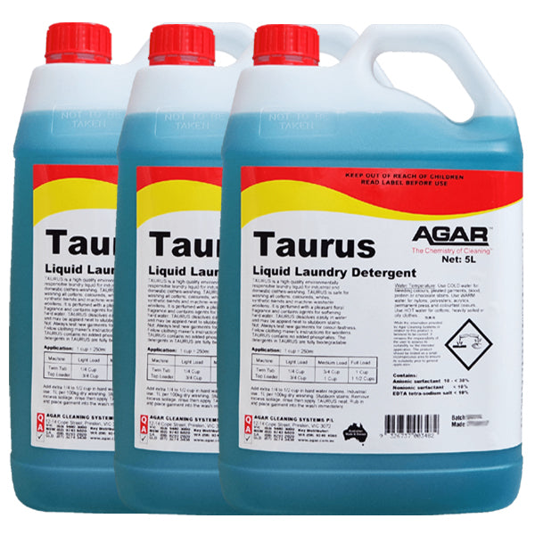 Agar | Taurus Liquid Laundry Detergent Group | Crystalwhite Cleaning Supplies Melbourne