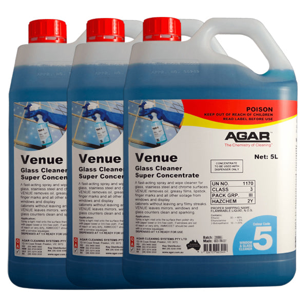 Agar | Agar Venue Glass Cleaner Super Concentrated Carton Quantity | Crystalwhite Cleaning Supplies Melbourne