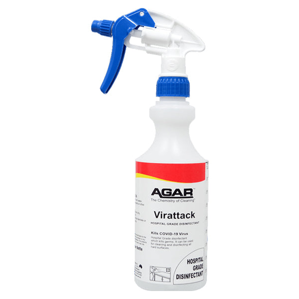 Agar | Virattack Hospital Grade Disinfectant 500ml Empty Bottle | Crystalwhite Cleaning Supplies Melbourne