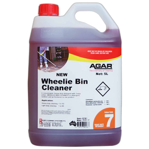 Agar | Wheelie Bin Cleaner 5Lt | Crystalwhite Cleaning Supplies Melbourne