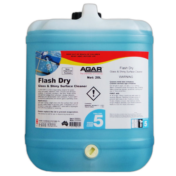 Agar | Flash Dry Window Cleaner 20Lt | Crystalwhite Cleaning Supplies Melbourne