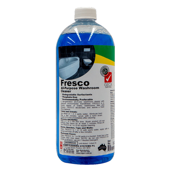 Agar | Fresco All in One Washroom Cleaner BIODEGRADABLE 1Lt | Crystalwhite Cleaning Supplies Melbourne