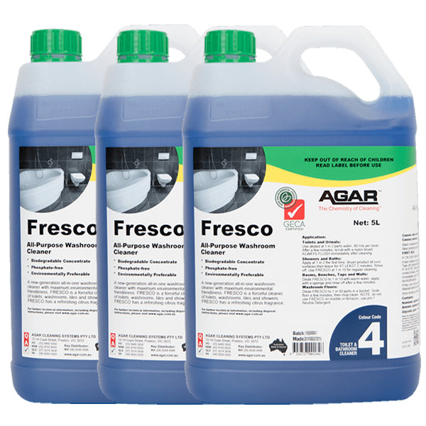 Agar | Fresco All in One Washroom Cleaner BIODEGRADABLE Carton Quantity | Crystalwhite Cleaning Supplies Melbourne