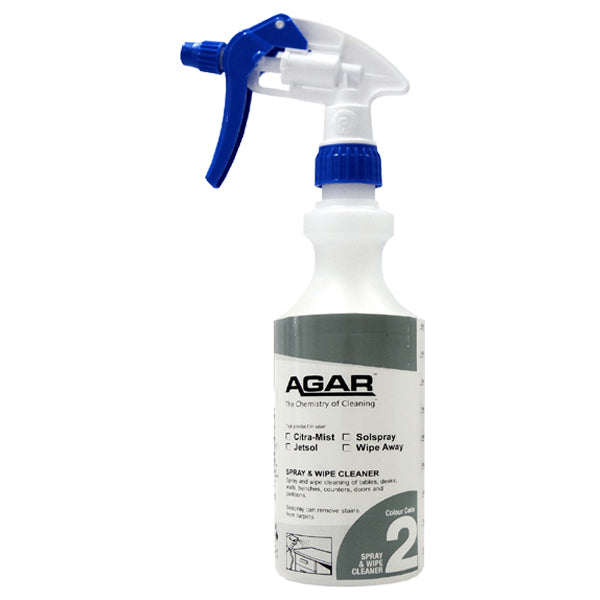 Agar | Wipe Away Spray and Wipe 500ml Empty Bottle | Crystalwhite Cleaning Supplies Melbourne