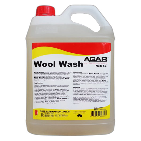 Agar | Woolwash Woollen Clothes Detergent 5Lt | Crystalwhite Cleaning Supplies Melbourne