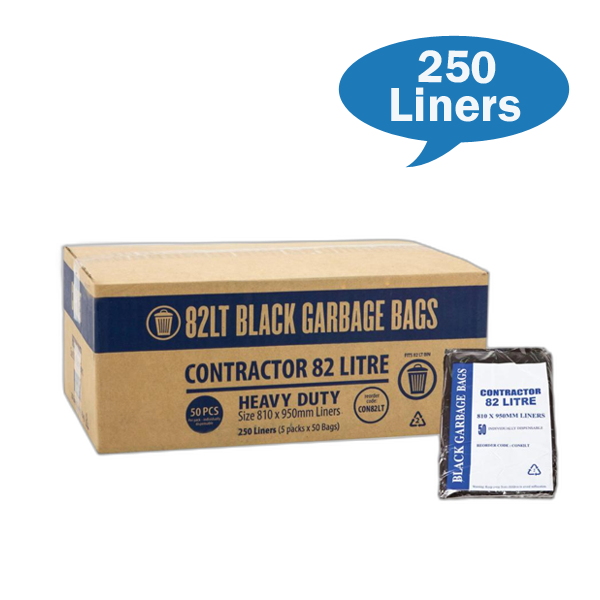 Austar Packaging | Contractor Bin Liners Heavy Duty 82Lt Carton Quantity | Crystalwhite Cleaning Supplies Melbourne