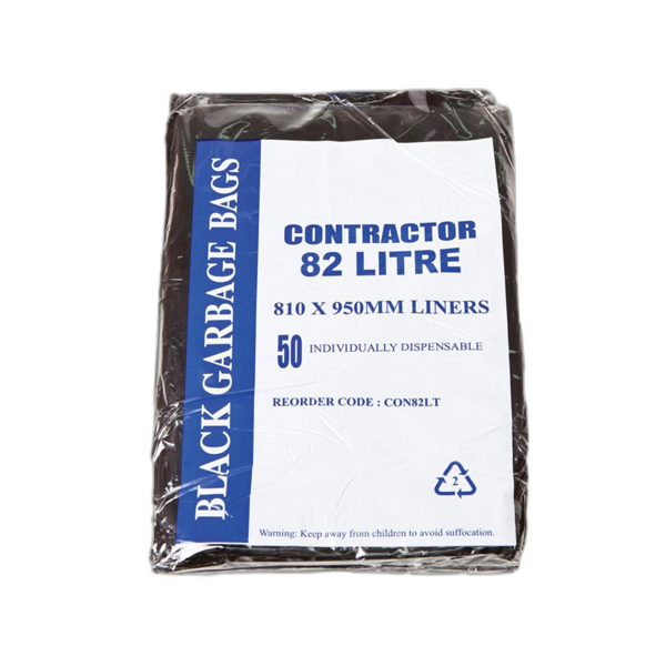 Austar Packaging | Contractor Bin Liners Heavy Duty 82Lt Inner | Crystalwhite Cleaning Supplies Melbourne