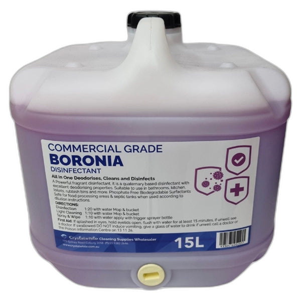 Crystalwhite Cleaning Supplies | Boronia Commercial Grade Disinfectant 15Lt | Crystalwhite Cleaning Supplies Melbourne