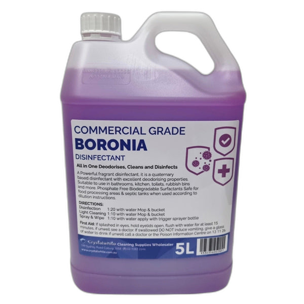 Crystalwhite Cleaning Supplies | Boronia Commercial Grade Disinfectant 5Lt | Crystalwhite Cleaning Supplies Melbourne