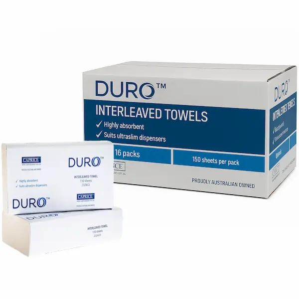 Caprice Duro Interleaved Hand Towel 24 X 23cm | 2400 Sheets