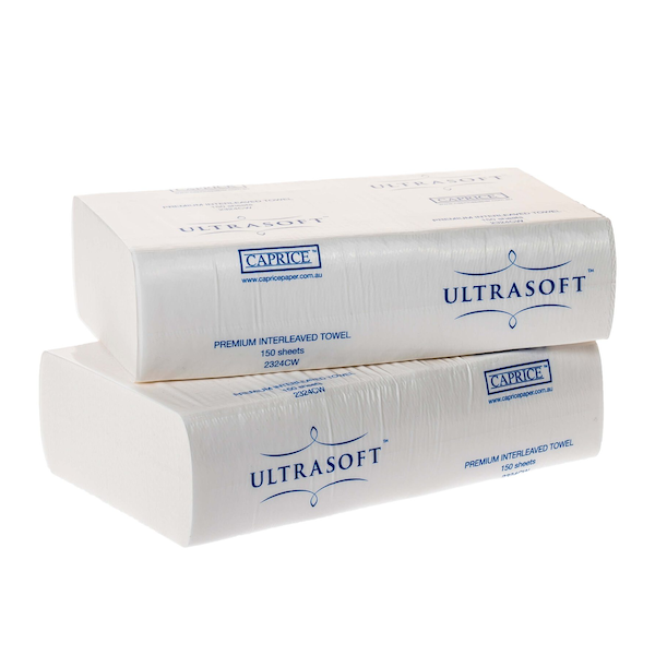 Caprice Ultrasoft | Interleaved Hand Towel  24cm X 23cm | Crystalwhite Cleaning Supplies Melbourne