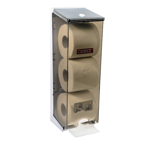 Caprice | 3 Roll Toilet Roll Dispenser (ABS Plastic) | Crystalwhite Cleaning Supplies Melbourne
