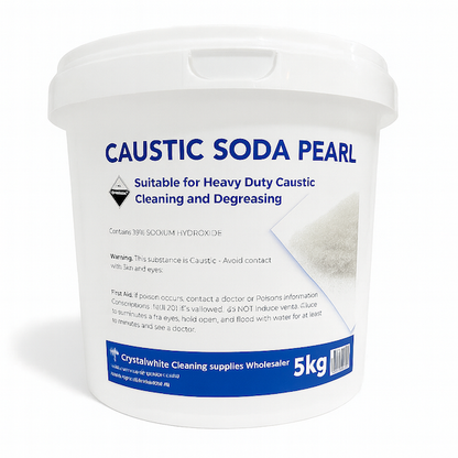 Crystalwhite Cleaning Supplies | Caustic Soda Pearl 5Kg | Crystalwhite Cleaning Supplies Melbourne