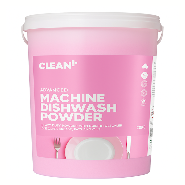 Clean Plus | Advanced Commercial Machine Dishwashing Powder 15Kg | Crystalwhite Cleaning Supplies Melbourne