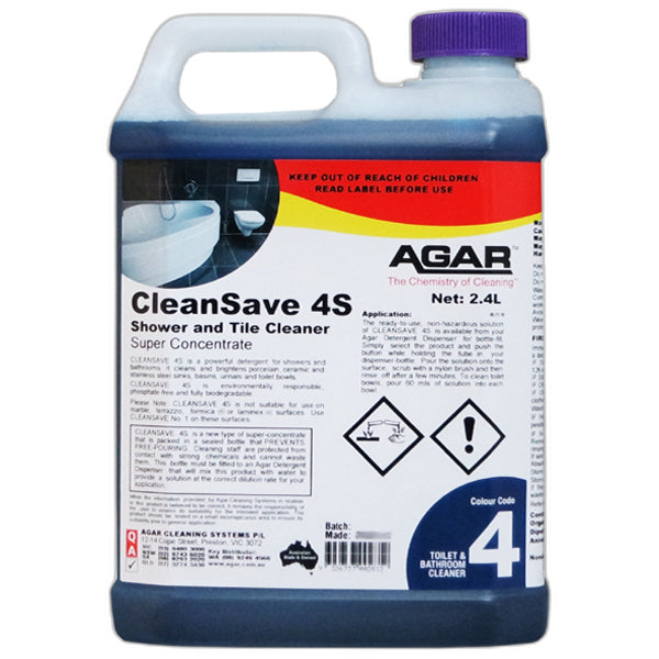 Agar | CleanSave 4S Shower and Tile Cleaner | Crystalwhite Cleaning Supplies Melbourne